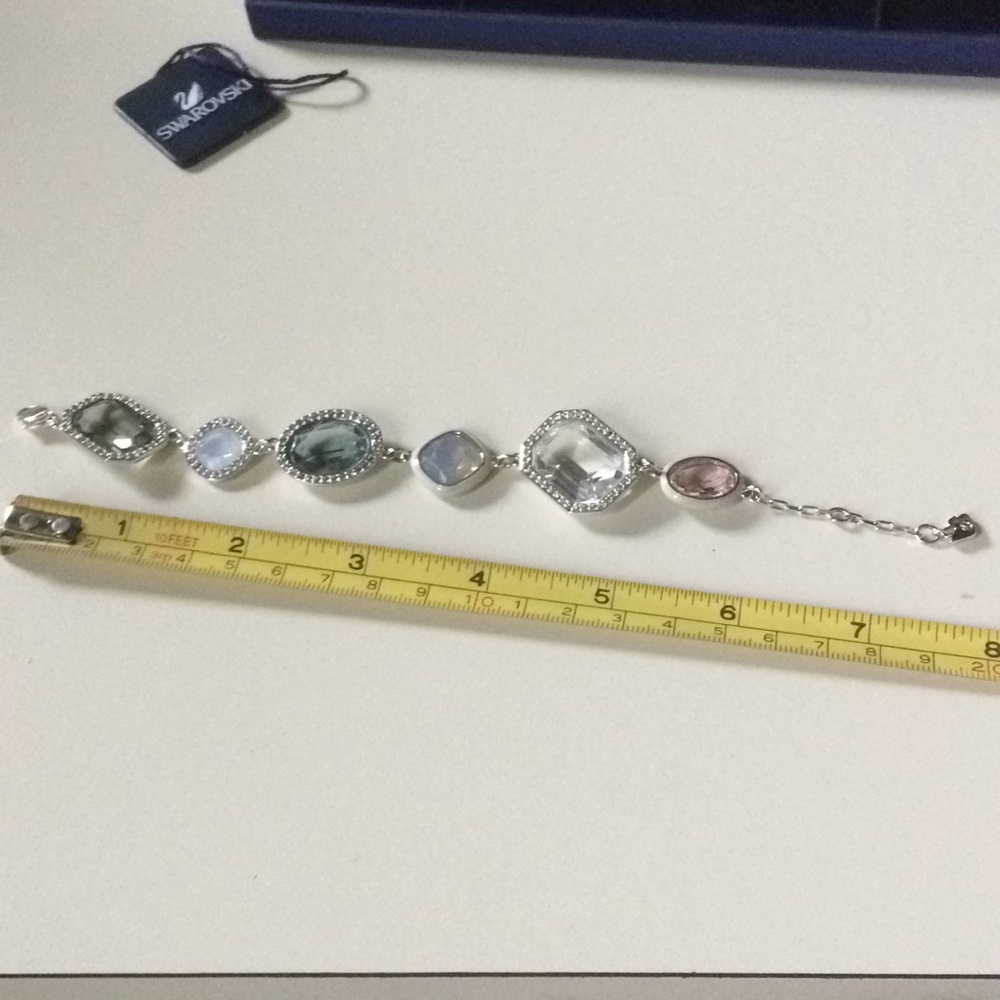 Swarovski meteorite rhodium plated bracelet new in box multicolored - Picture 5 of 8